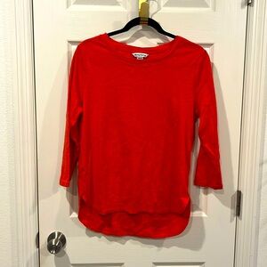 Tommy Bahama Ashby Isles Scoop Neck Pink 3/4 Sleeve High Low T Shirt